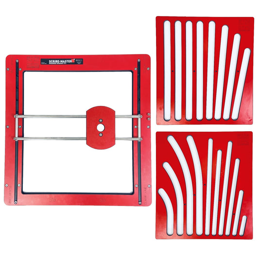 Scribe-Master DGPRO Multi-Plate Drainer Groove Jig- With 2 Templates | XY-Axis Router Carriage | 0.5° Fall | Anti-Bow Flex-Tech | CNC HPL | For Timber, Laminate & Solid Surfaces | UK Patented
