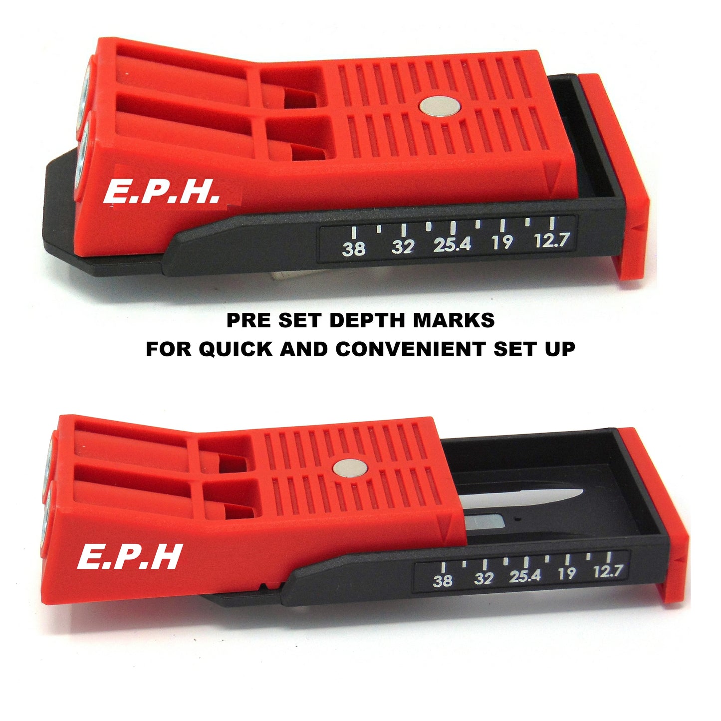 E.P.H. Pocket Hole Starter Kit- Twin Hole Jig, Depth-Marked Pocket Hole Drill Bit with Stop Collar, 150mm Robertson #2 Driver Bit- For Wood Joinery & DIY Projects- ETPHJBPSTD1
