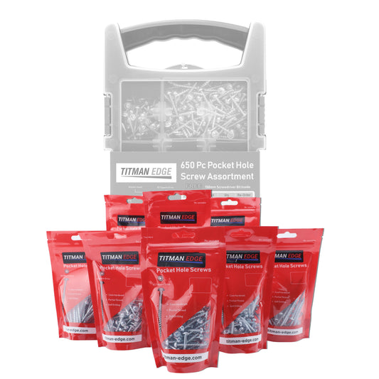 650 Assorted Pocket Hole Screws - Refill Pack for EPH650CASE - E.P.H.