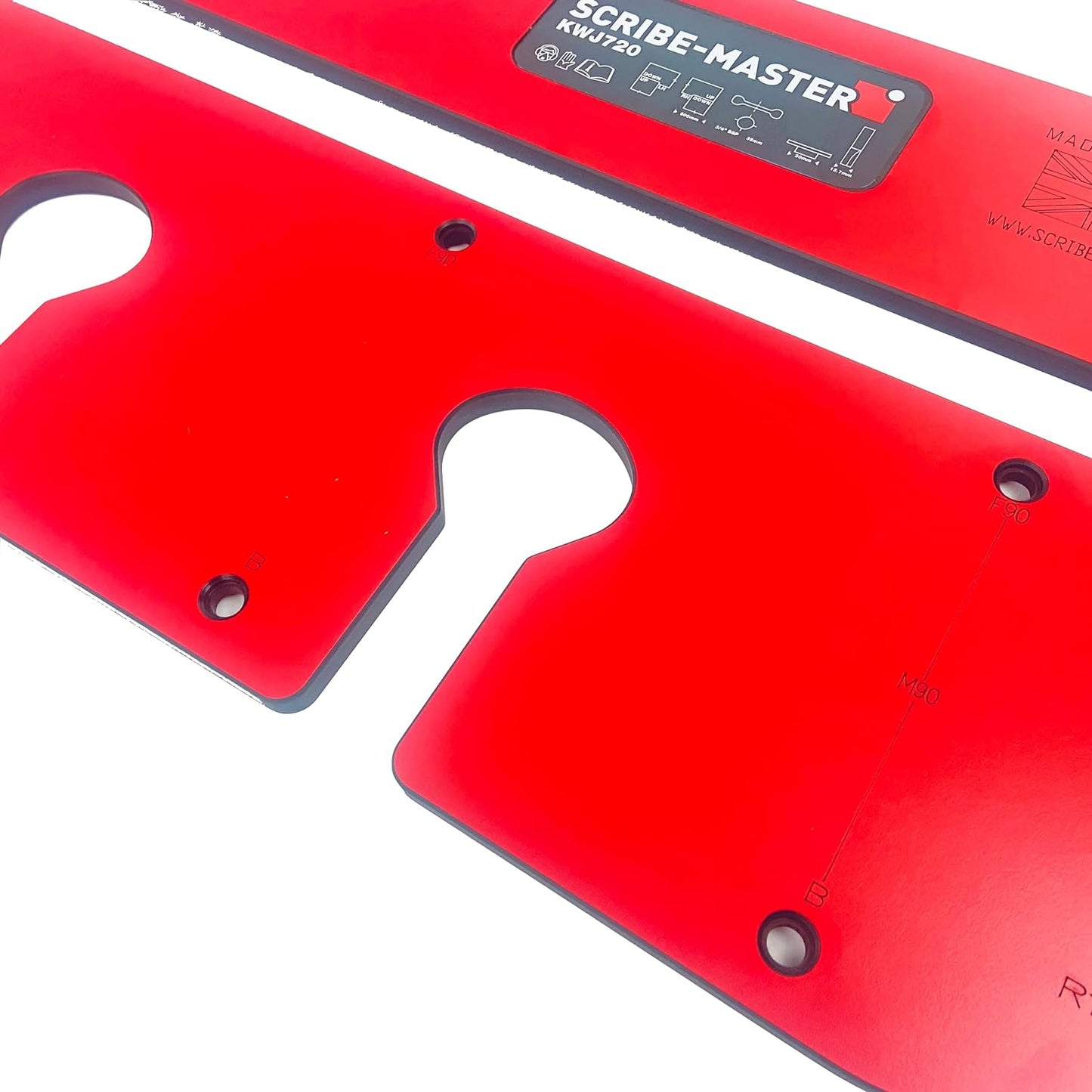 Scribe-Master Sight Line Worktop Jig- Fast Mitre Joint Cutting from Front Edge | 150€“800mm Range - KWJ720