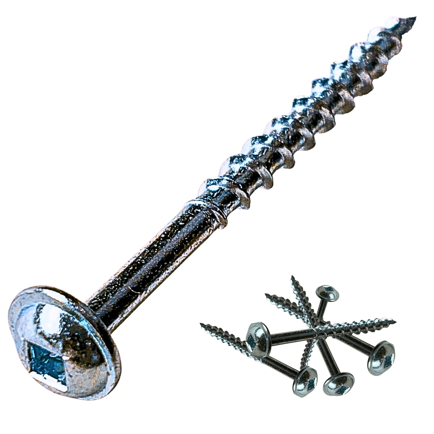 E.P.H. Pocket Hole Screws- No.8 x 63mm, Pack of 100- Coarse Self-Cutting Thread, Square Drive- For Softwoods & Man-Made Boards- EPH863100C