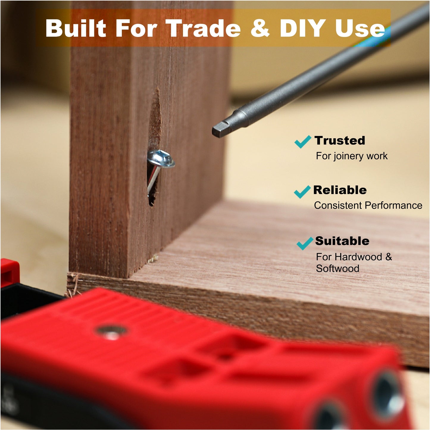 E.P.H. Pocket Hole Screws- No.8 x 32mm, Pack of 6,000- Fine Self-Cutting Thread, Square Drive- For Hardwoods- EPH8326000F