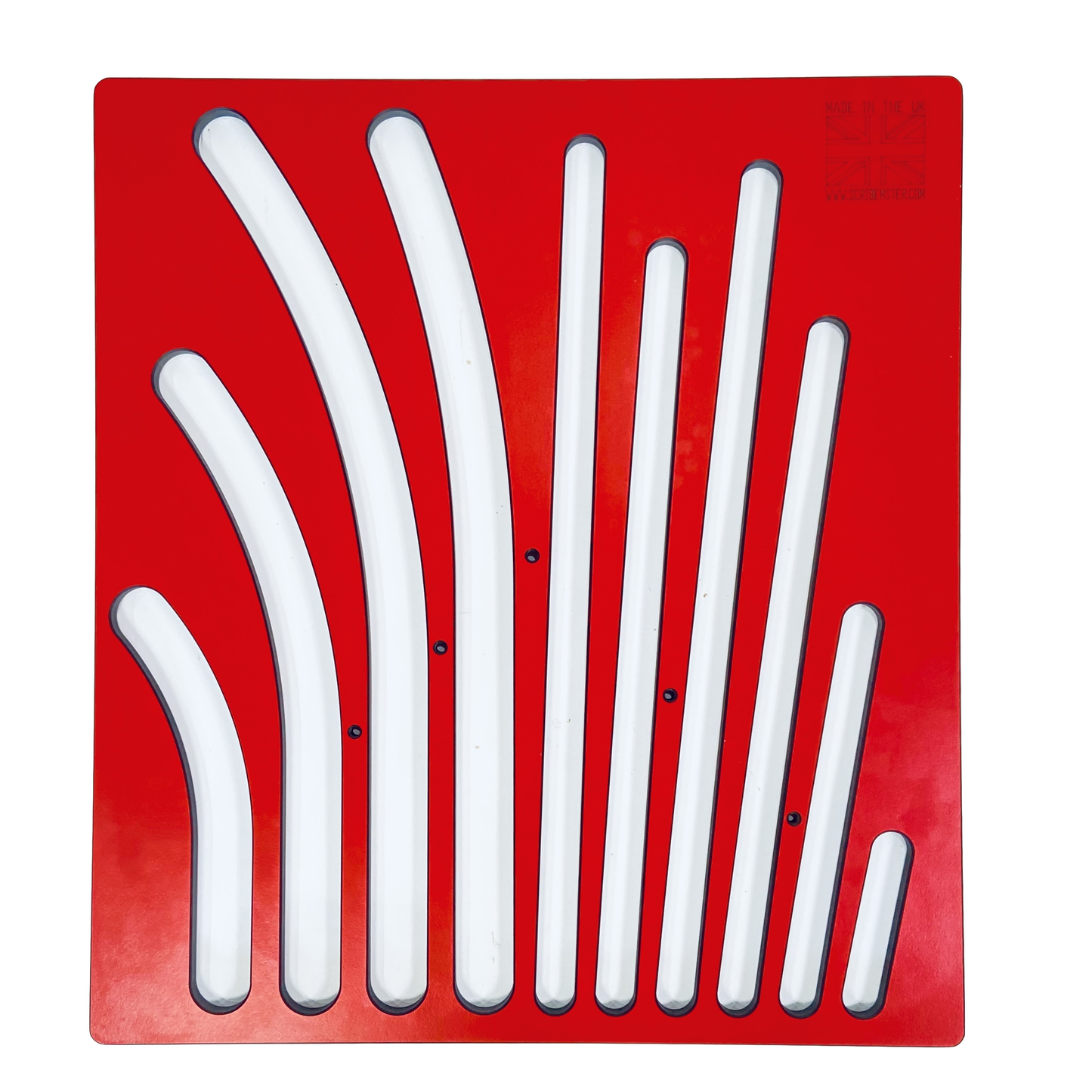 SCRIBE-MASTER Drainer Groove Plus Jig with Flex-Tech- Multi-Insert Draining Groove Jig for Solid Timber & Compact Laminate Worktops- CNC-Machined HPL- Includes Straight & Fan Insert Plate