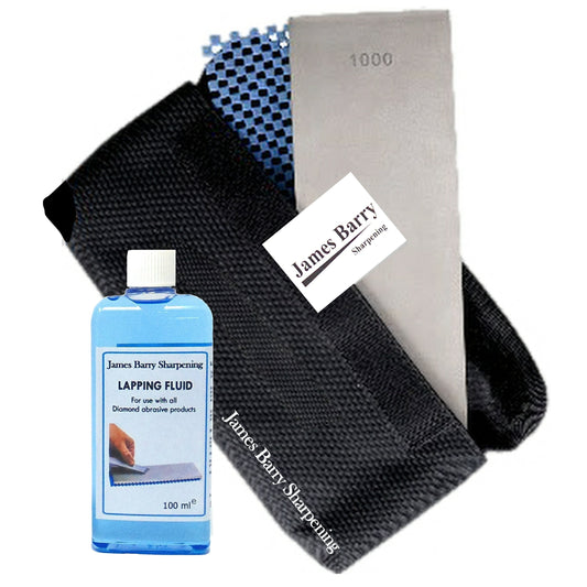 8" x 3" Dual-Grit Diamond Bench Stone Kit 1000/300 with Strop Case and accessories- Classic Professional Mark II- E8DBS