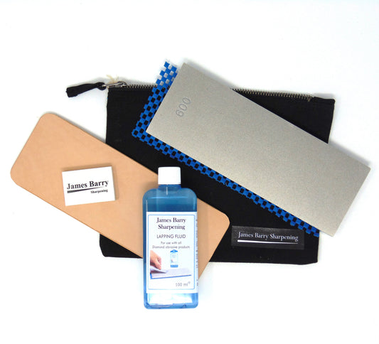 6" x 2" - Diamond Bench Stone Kit - 1000 & 300 grit with Wallet, strop Lapping Fluid and Cleaning Block