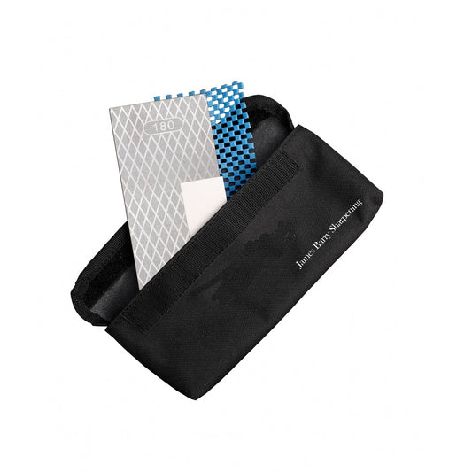 Dual Grit 180/600 Bench Stone for Plane Irons & Chisels with wallet, Non slip mat and cleaning block