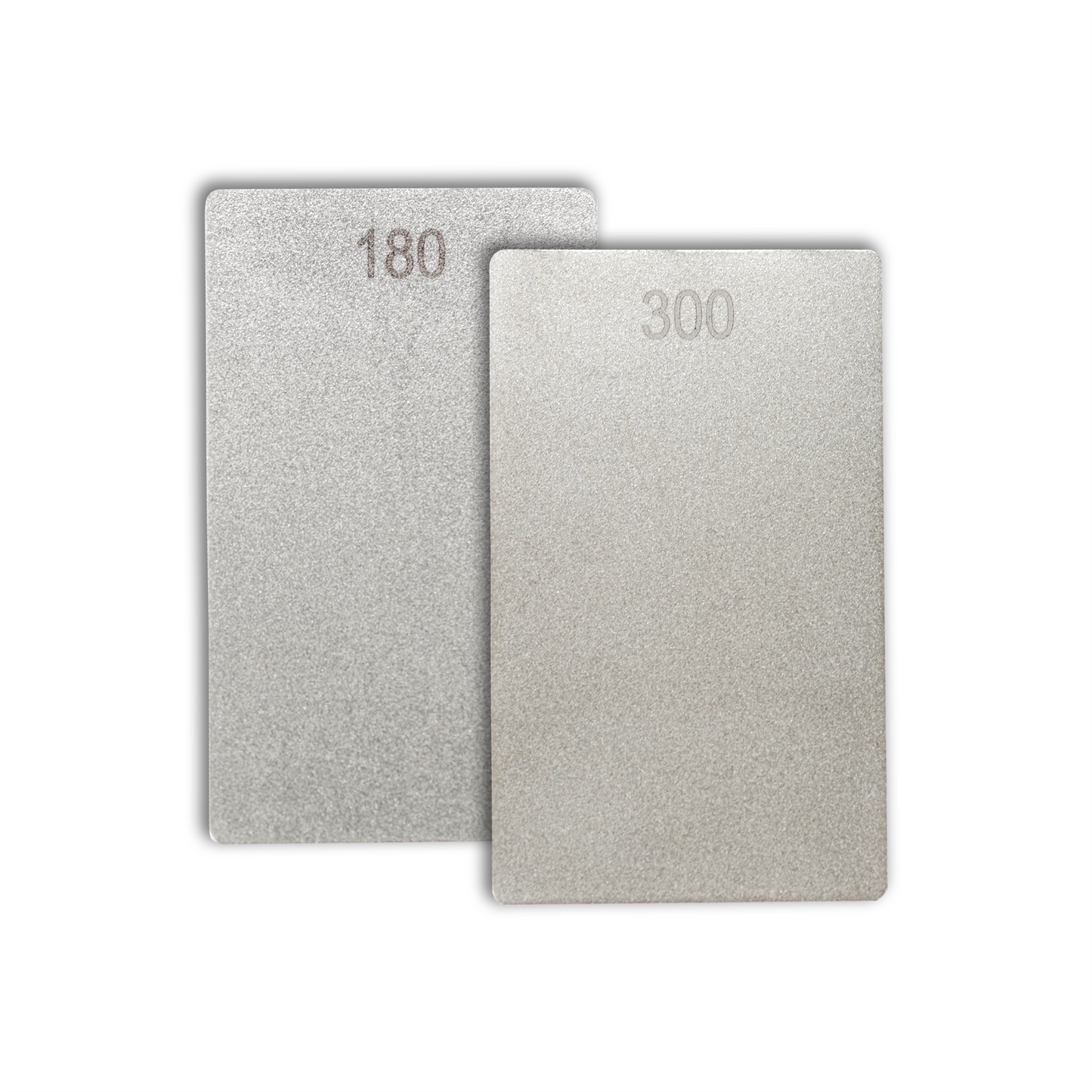 James Barry Diamond Credit Card Sharpening Stone- Double-Sided 300 & 180 Grit- 3"x2"- Woodturners Stone for HSS & Carbide Tools- ECCCM with Storage Wallet