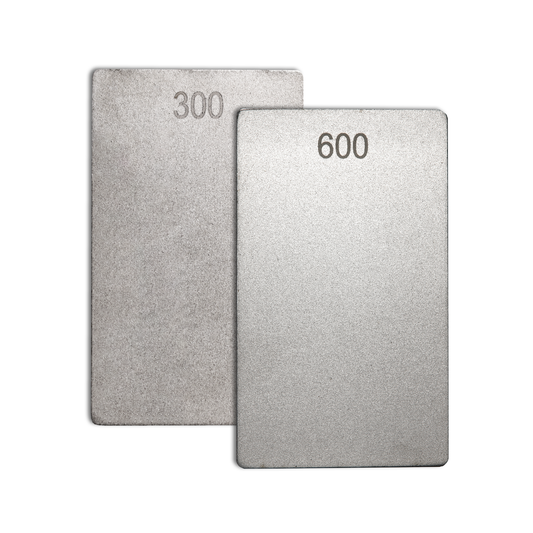 James Barry 300/600 Grit Diamond Sharpening Stone- Credit Card Size, Dual-Sided, 1.6mm Thick- Precision Honing for Carbide, HSS, Woodworking Tools- ECCFC
