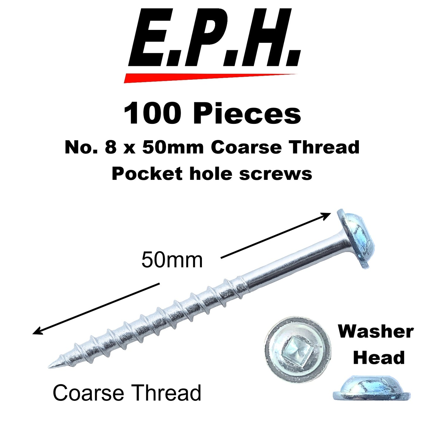 650 Assorted Pocket Hole Screws - Refill Pack for EPH650CASE - E.P.H.