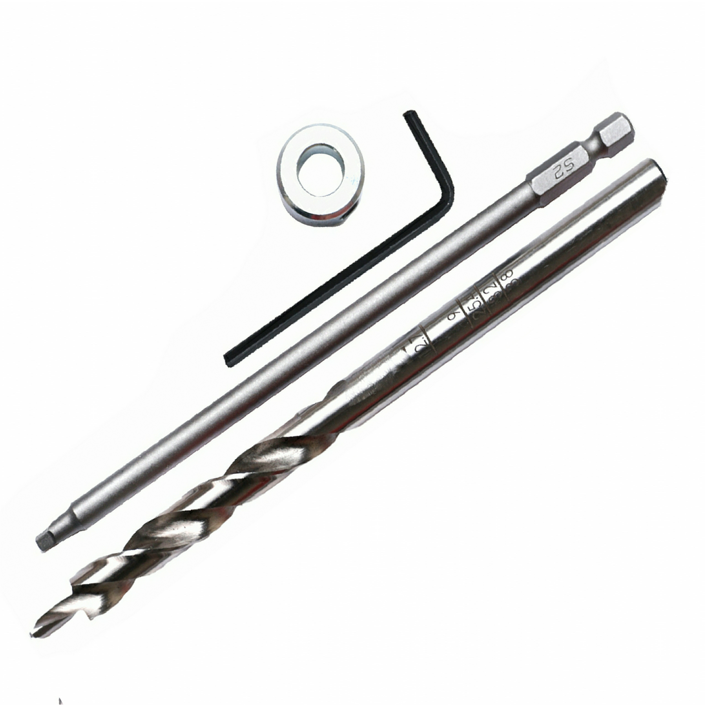 Pocket Hole Stepped Drill Bit and Roberston #2 Square Drive