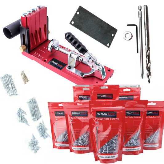 4 Port Pro Pocket Hole jig with 700 mixed screws - ESPHJREF