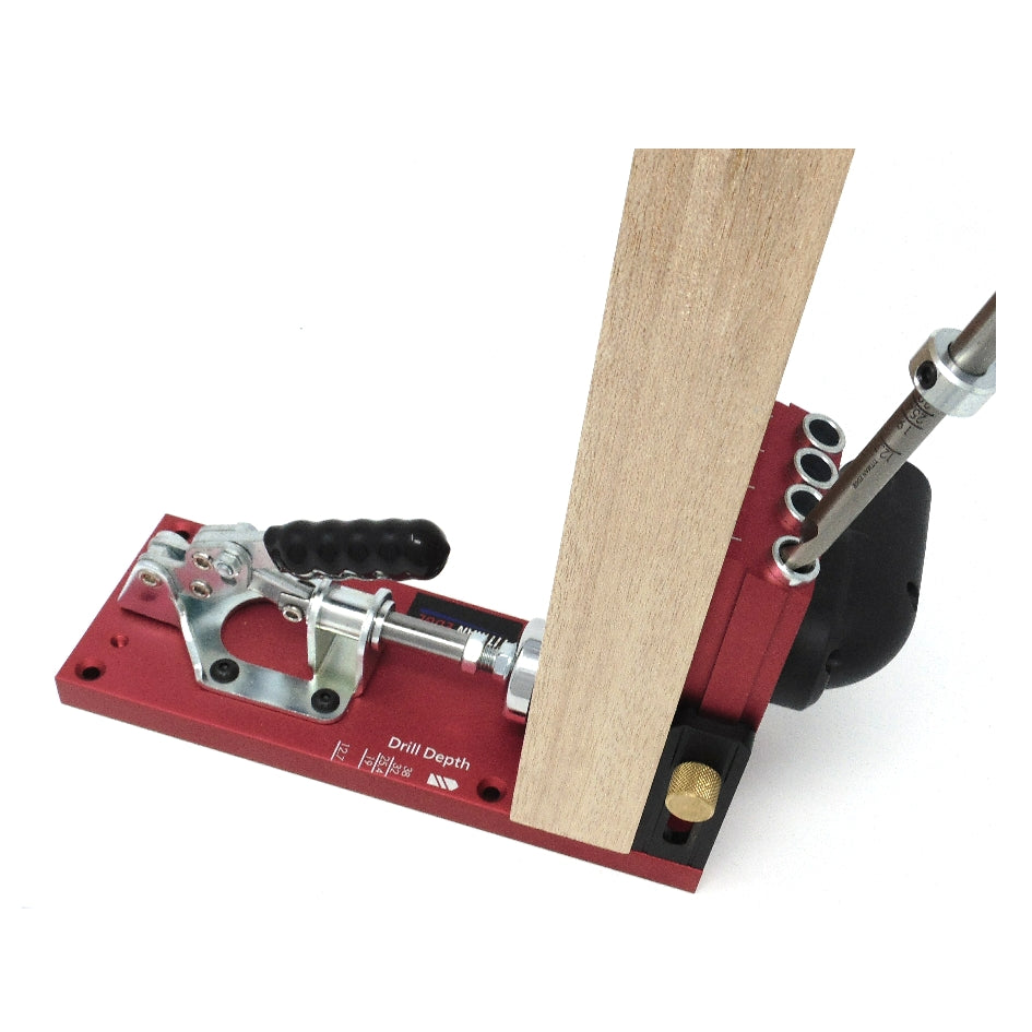 Titman Edge Professional Pocket Hole Jig Kit with 4 port turret, HSS Drill Bit & Depth Setting Collar, 150mm Square Bit Drive & 50 Pocket Hole Screws, ESPHJ