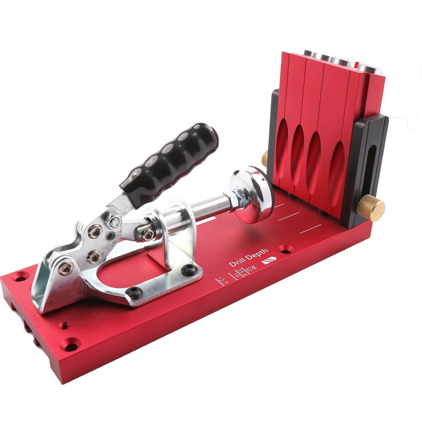 Titman Edge Professional Pocket Hole Jig Kit with 4 port turret, HSS Drill Bit & Depth Setting Collar, 150mm Square Bit Drive & 50 Pocket Hole Screws, ESPHJ
