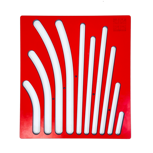 SCRIBE-MASTER Drainer Groove Inner Template- Curved & Lightning Fan | DGCFLF | For Use with DGPRO & DGPLUS Jigs | Flex-Tech Anti-Bow Technology | 12mm Compact Laminate