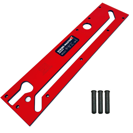 Scribe-Master KWJ600 Worktop Router Jig, 600€“650mm Mason's Mitre Joint Template, SightLine Front-Edge Alignment Window, 35mm Backset (30mm Guide Bush)