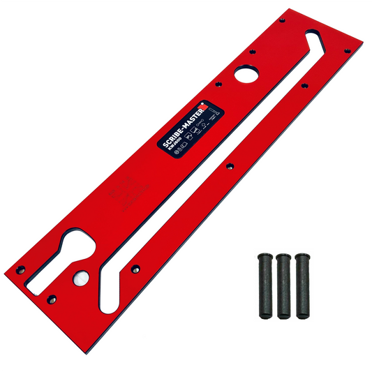 Scribe-Master KWJ600 Worktop Router Jig, 600€“650mm Mason's Mitre Joint Template, SightLine Front-Edge Alignment Window, 35mm Backset (30mm Guide Bush)