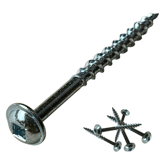 E.P.H. Pocket Hole Screws- No.8 x 50mm, Pack of 3,500- Coarse Self-Cutting Thread, Square Drive- For Softwoods & Man-Made Boards- EPH8503500C