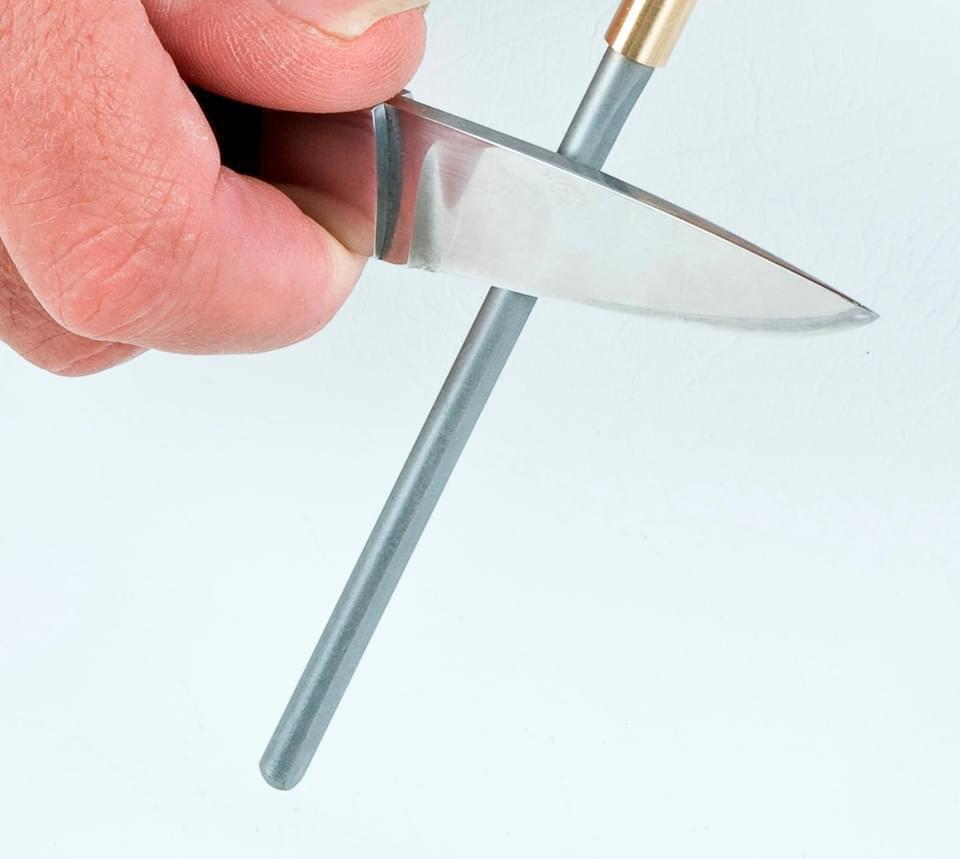 James Barry Sharpening Diamond Pen File, 600 Grit, 5.6" (143 mm) Pocket Sharpener with V-Groove, Flat & Curved Faces for Fishing Hooks, Darts, Knives & Serrations, Model EFOF