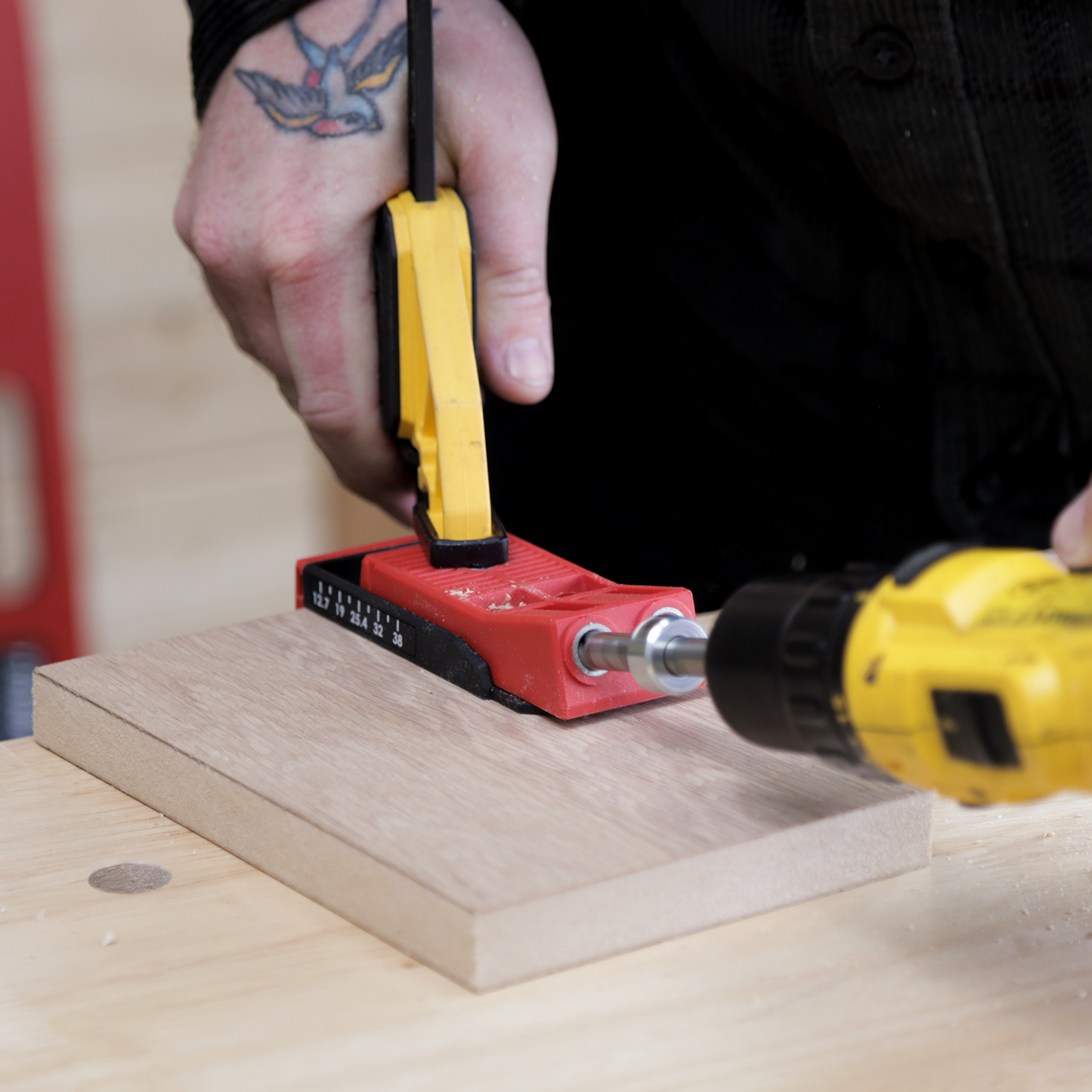 E.P.H. Pocket Hole Starter Kit – Twin Hole Jig, Depth-Marked Drill Bit with Stop Collar, 150mm Robertson #2 Driver – ETPHJBPHEX!