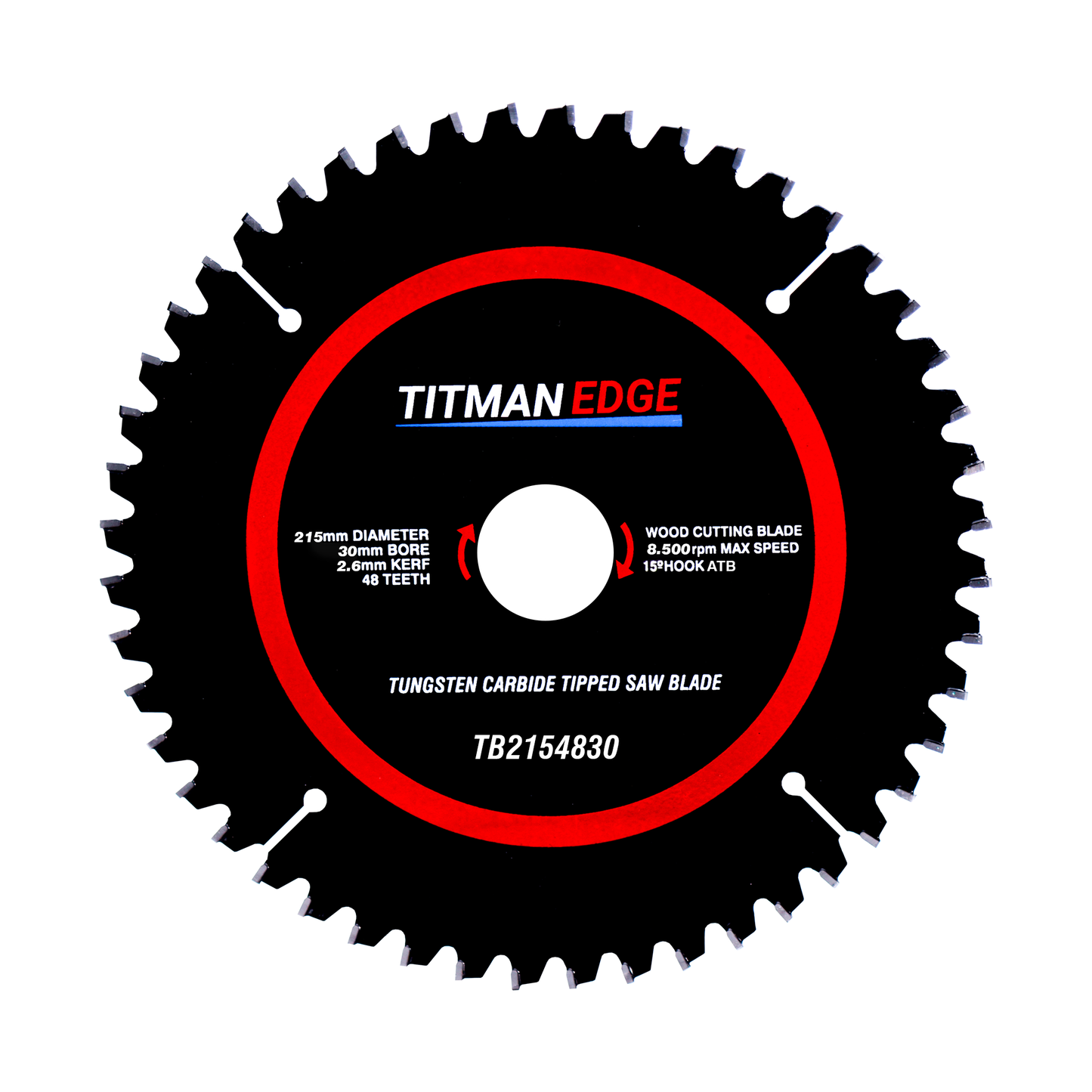 Titman Edge TCT Saw Blade 215mm x 30mm x 48 Tooth - TB2154830