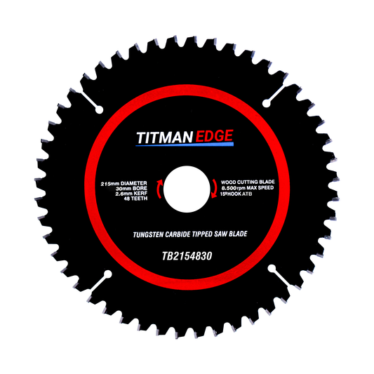 Titman Edge TCT Saw Blade 215mm x 30mm x 48 Tooth - TB2154830