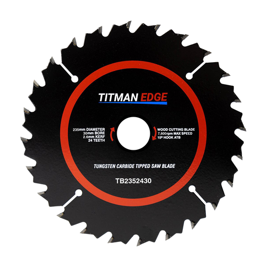 Titman Edge TCT Mitre Saw Blade 216mm x 30mm x 24 Tooth - TB2162430N